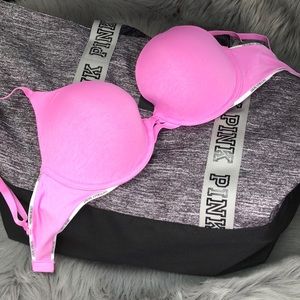 Victoria's Secret Perfect Shape Logo Tee Shirt Bra